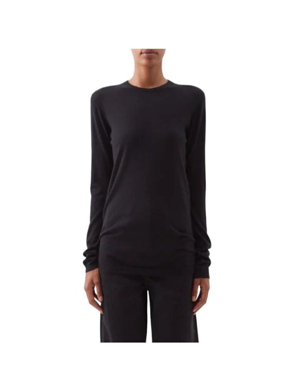 MM6 Maison Margiela Black Tunic Cape Sleeve Wool Blend Sweater Size XS